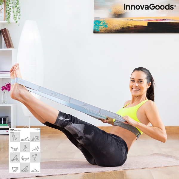 Elastická fitness stuha na protahování s příručkou cviků Stort InnovaGoods