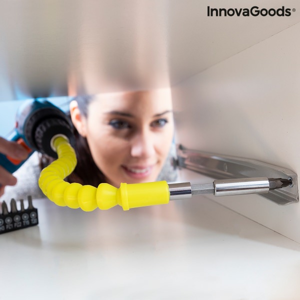 Magnetický ohebný nástavec na šroubovák s příslušenstvím Drillex InnovaGoods