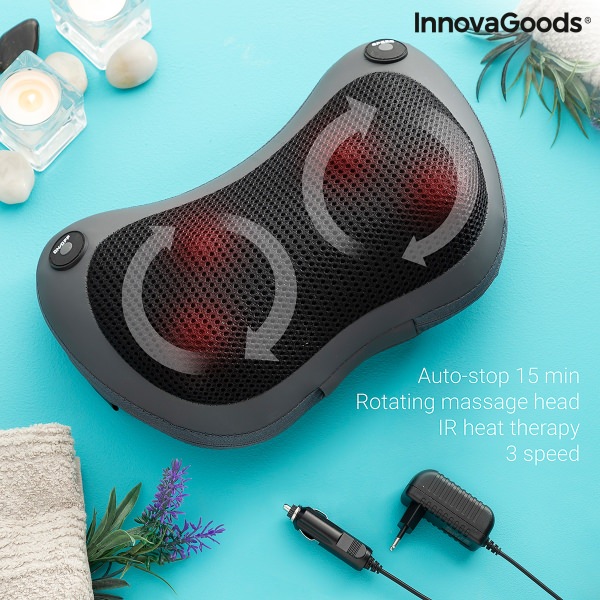 Kompaktní masážní polštář Shiatsu Shissage InnovaGoods
