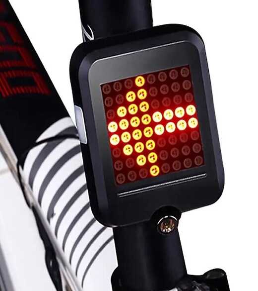 Zadní LED světlo na kolo s blinkry