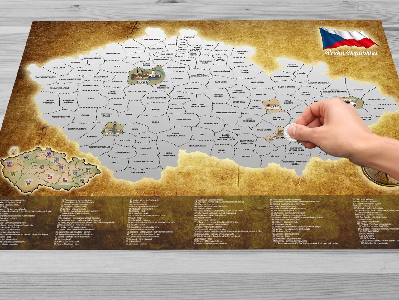 Stírací mapa České republiky