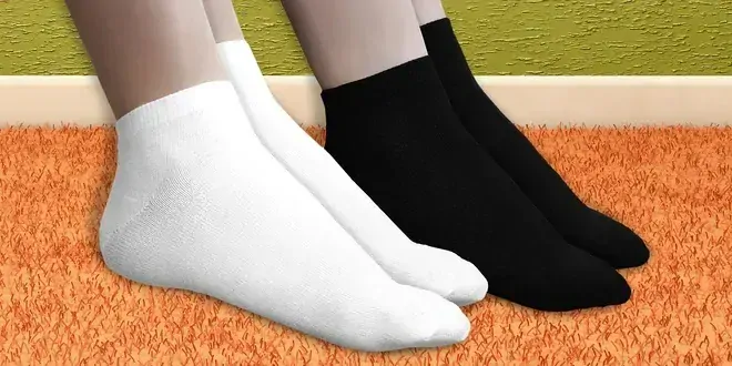 Černé bambusové kotníčkové ponožky - 12 párů