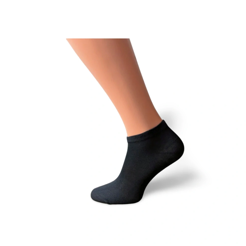 Černé bambusové kotníčkové ponožky - 12 párů