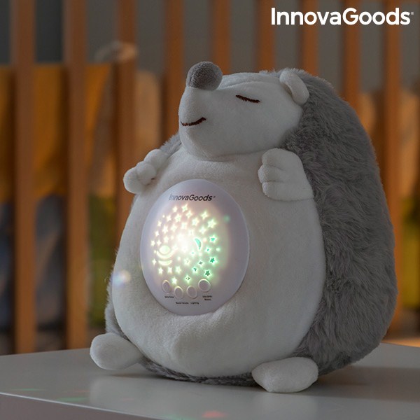 Plyšový ježek s bílým šumem a reflektorem proti strachu Spikey InnovaGoods