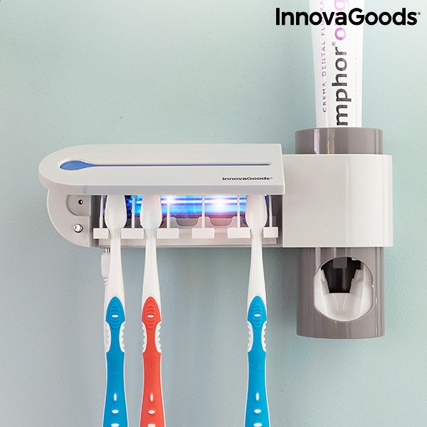 Bezdotykový dávkovač pasty a sterilizér zubních kartáčků InnovaGoods
