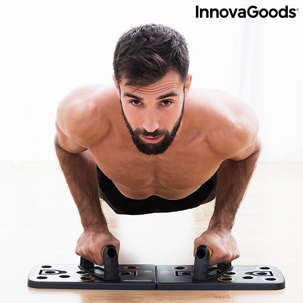 Push-up deska na kliky s odporovými gumami a příručkou cviků Pulsher InnovaGoods