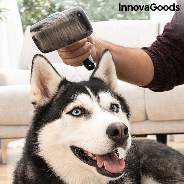 Čistící kartáč na domácí mazlíčky se zatahovacími zuby Groombot InnovaGoods