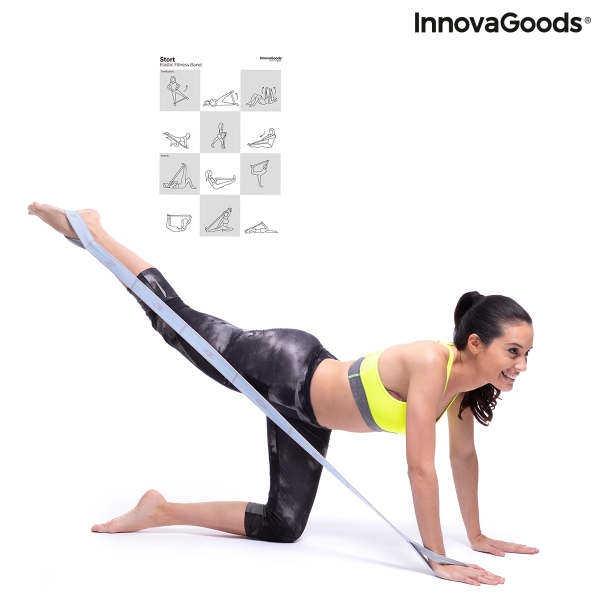 Elastická fitness stuha na protahování s příručkou cviků Stort InnovaGoods