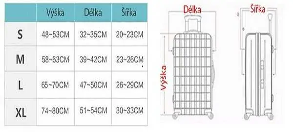 Ochranný obal na kufr - M