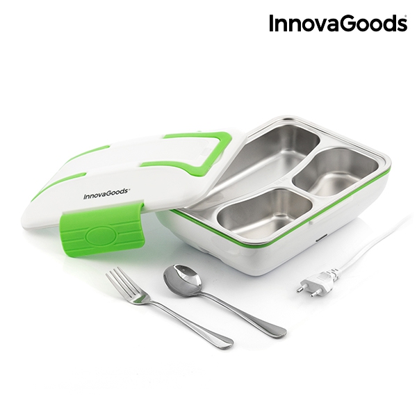 Elektrická krabička na jídlo Pro InnovaGoods 50 W Bílo-zelená
