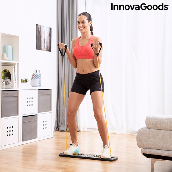 Push-up deska na kliky s odporovými gumami a příručkou cviků Pulsher InnovaGoods