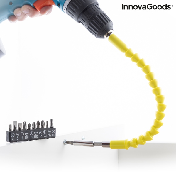 Magnetický ohebný nástavec na šroubovák s příslušenstvím Drillex InnovaGoods