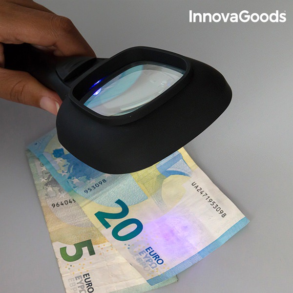 Lupa s LED a ultrafialovým světlem 3X INNOVAGOODS