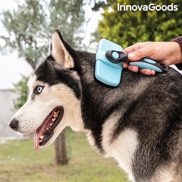 Čistící kartáč na domácí mazlíčky se zatahovacími zuby Groombot InnovaGoods