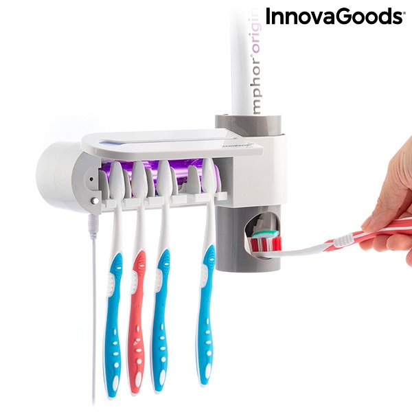 Bezdotykový dávkovač pasty a sterilizér zubních kartáčků InnovaGoods