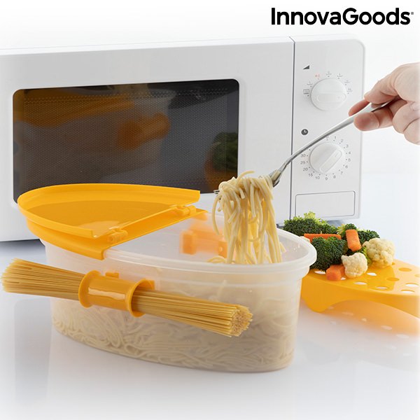 Vařič těstovin do mikrovlnné trouby 4 v 1 s příslušenstvím a recepty Pastrainest InnovaGoods
