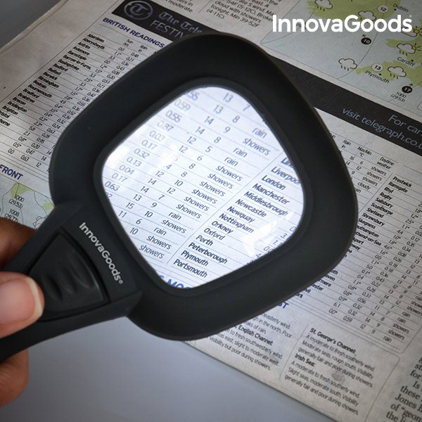 Lupa s LED a ultrafialovým světlem 3X INNOVAGOODS