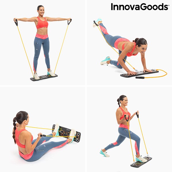Push-up deska na kliky s odporovými gumami a příručkou cviků Pulsher InnovaGoods