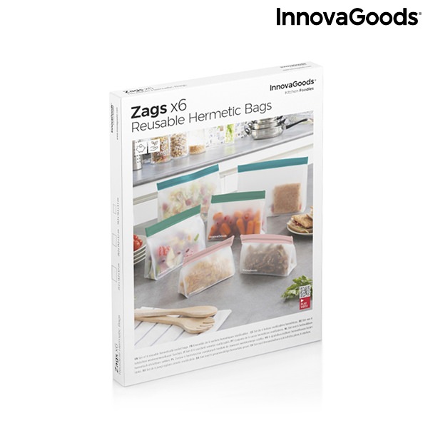 Sada hermetických sáčků na více použití Zags InnovaGoods 6 Kusů