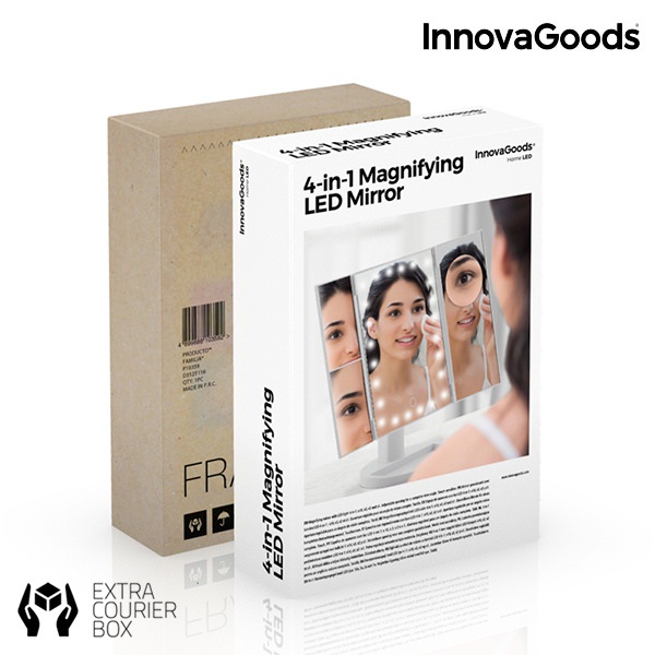 Zvětšující Zrcadlo s LED 4 v 1 InnovaGoods