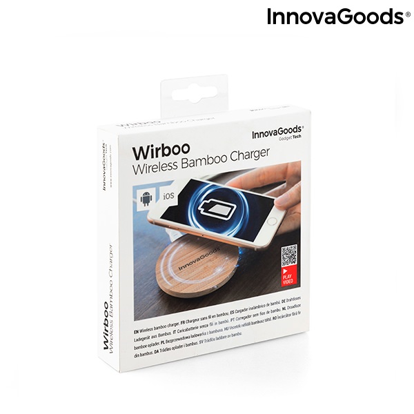 Bambusová bezdrátová nabíječka InnovaGoods