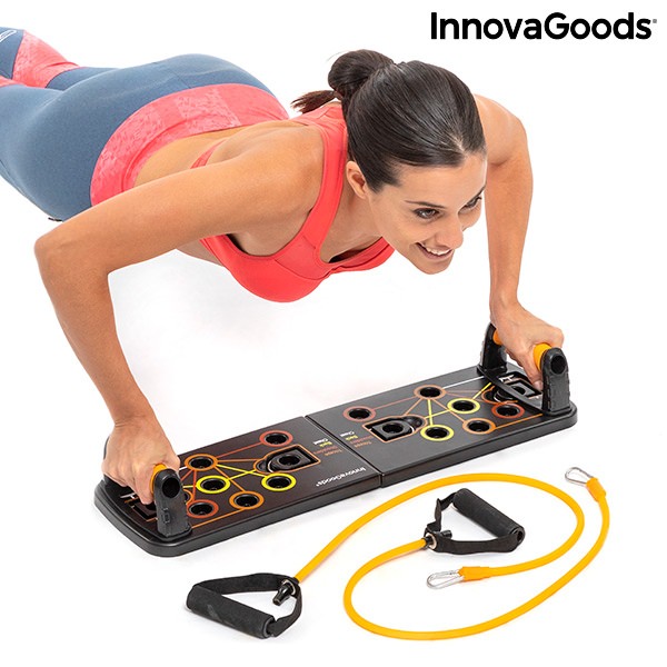 Push-up deska na kliky s odporovými gumami a příručkou cviků Pulsher InnovaGoods